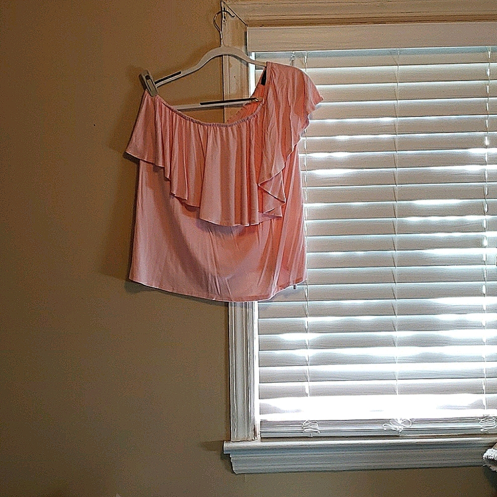 Pink one shoulder blouse